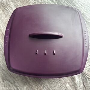 Epicure Multipurpose Steamer - 3 Piece Silicone Microwavable *Deep Purple*